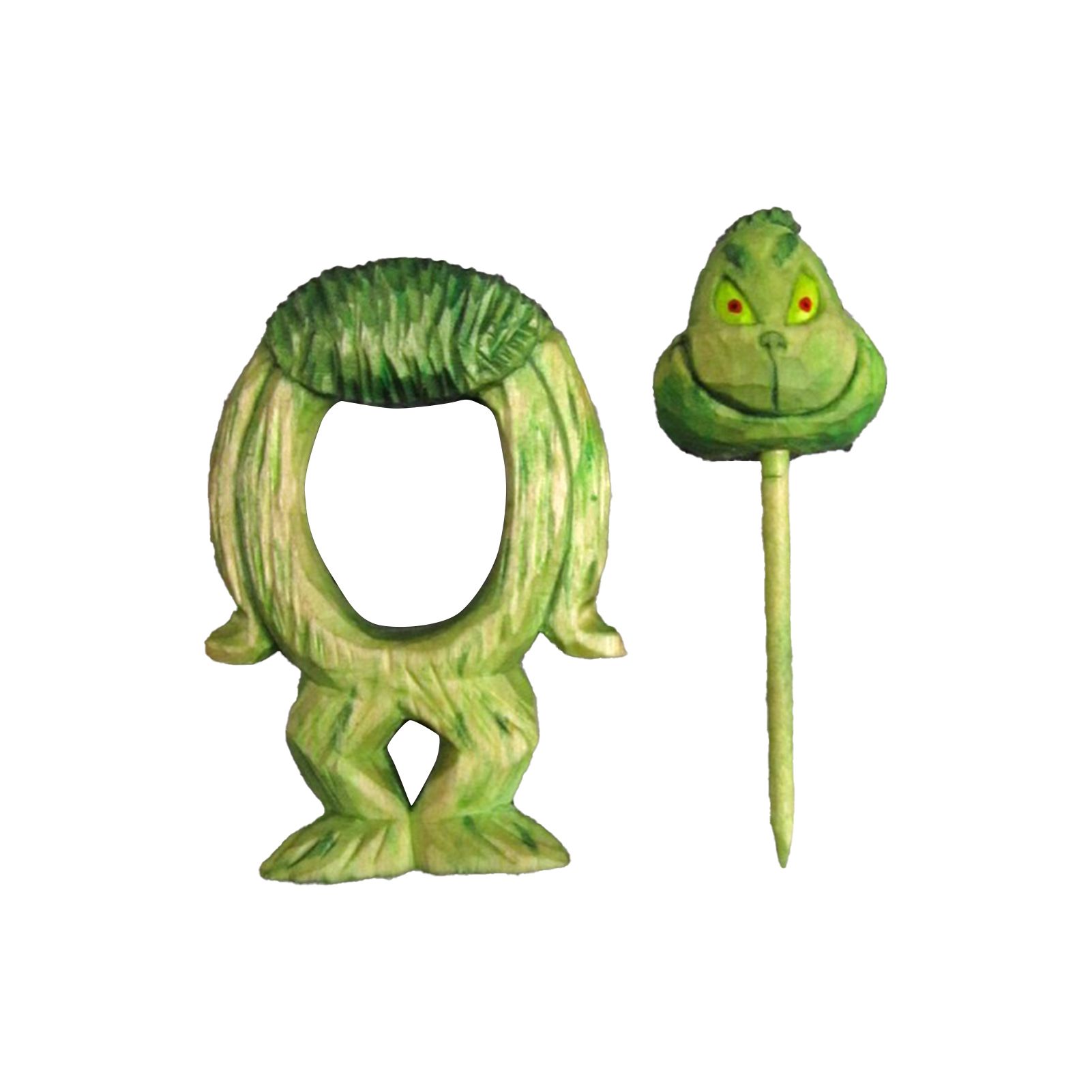 Clothes Brooch Cartoon Style Wooden Grinch Sweater Brooch