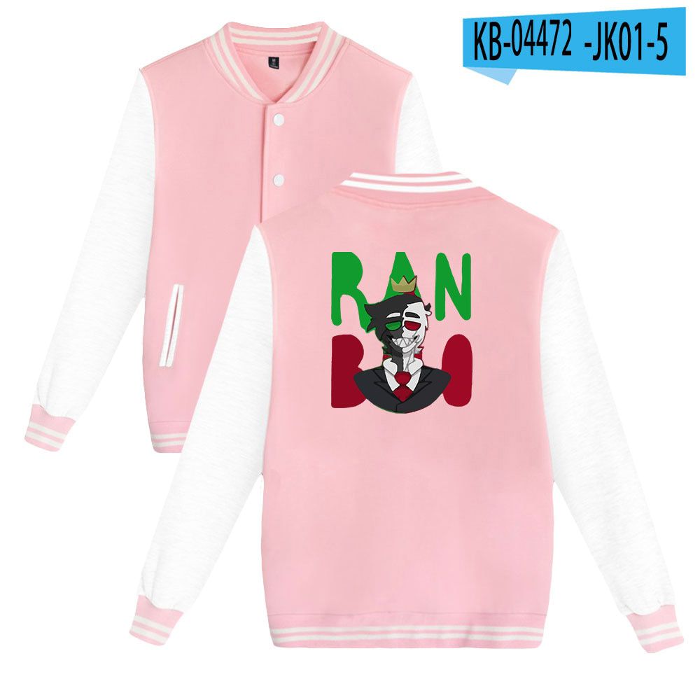 Ranboo Baseball Jacket Women Men Fashion Long-sleeved Jacket Trend Casual Baseball Uniform