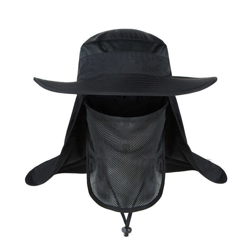 Men Sun Visor Cap Women Travel Chapeu Tactical Bucket Boonie Hats Sport Veil Bucket Hats Fishing Anti-mosquito