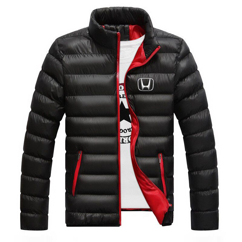 Men's Spring Autumn Honda Car Logo CusJacWarm Print Hop Tops Coats