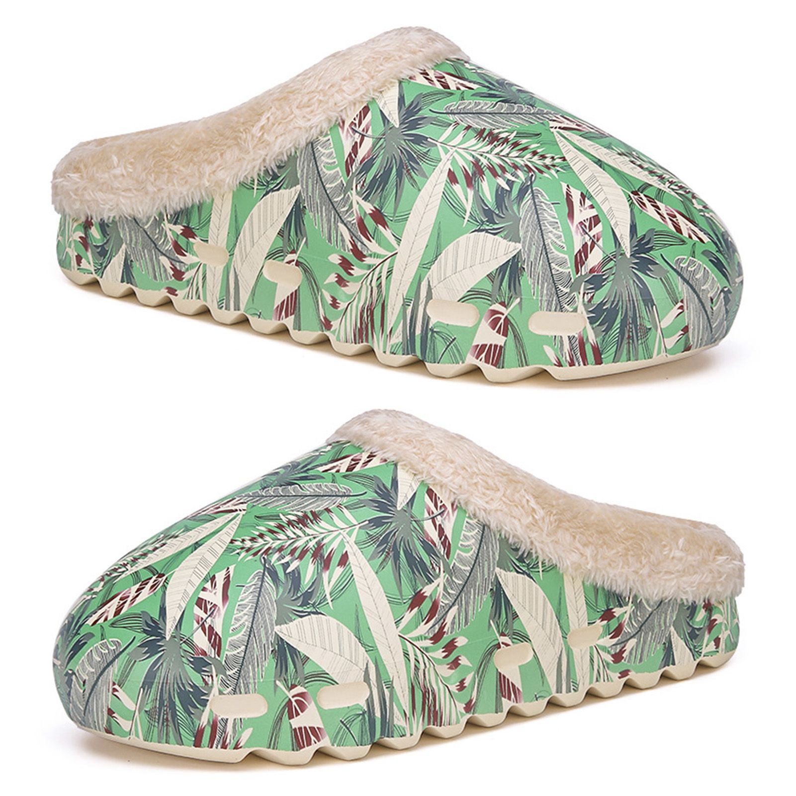 Home Slippers Plush Flat Anti Skid Slippers