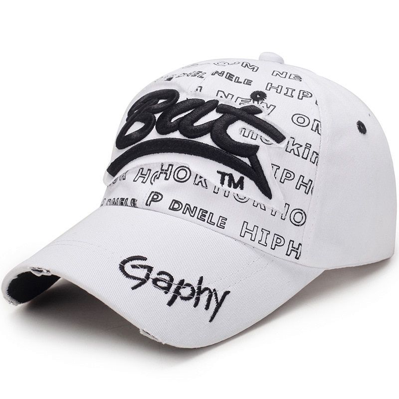 2019 Washed Vintage Broken Hole BAT Cap Casual Outdoor Caps For Men Women Snapback Sun Hat Bone Garros