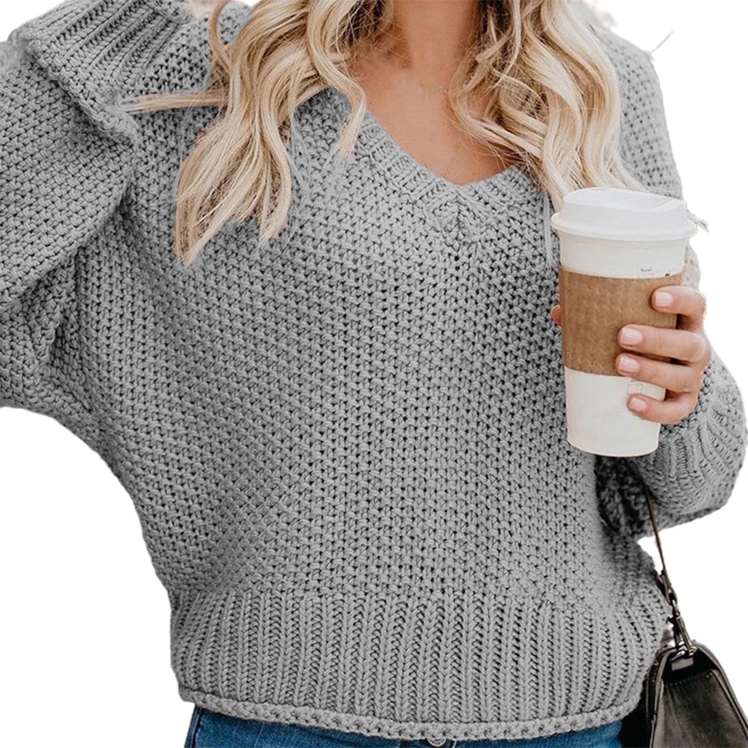 Autumn Sweater Oversized Simple Mesh Design Winter Sweater