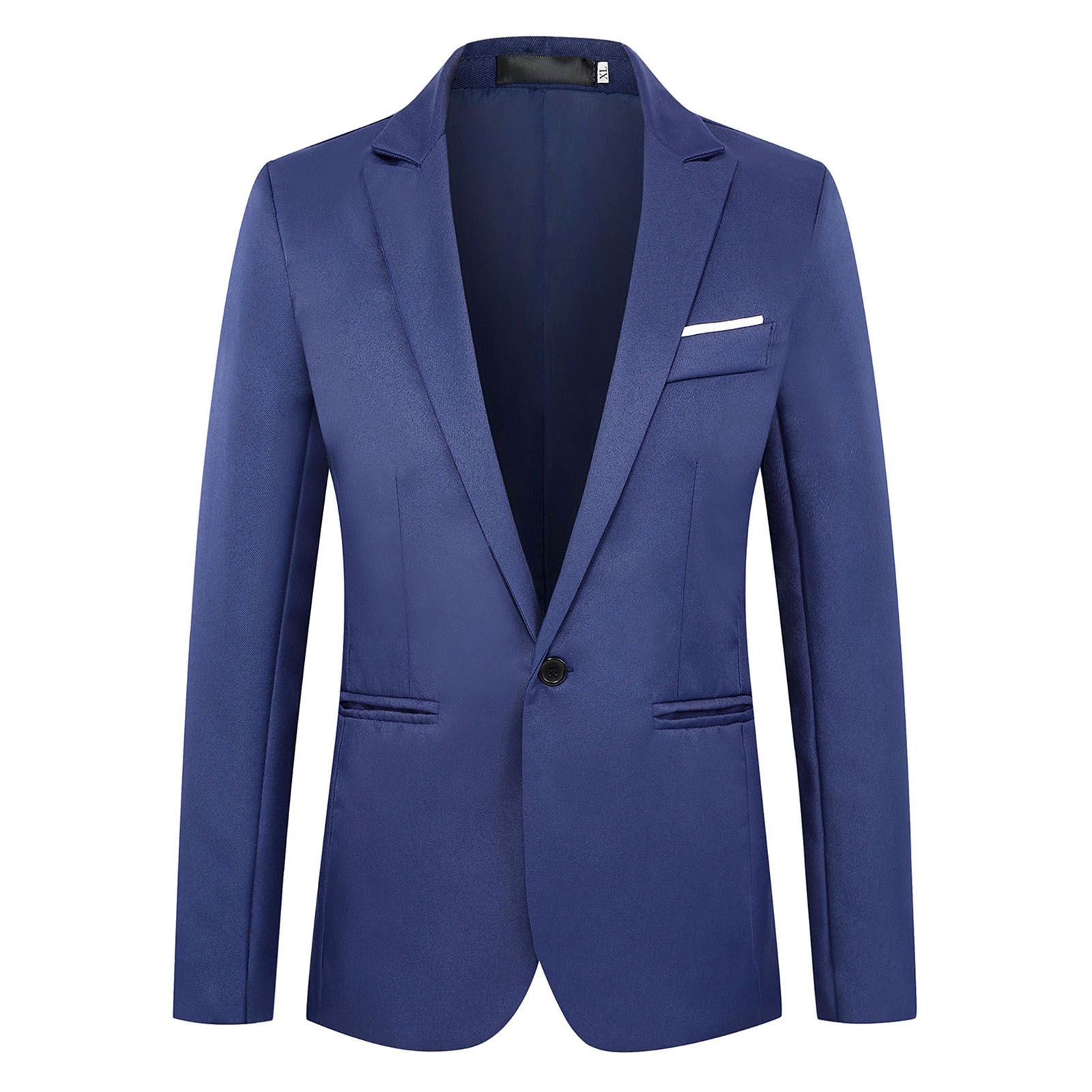 Business Blazer Pure Color Single Button Lapel Suit Jket