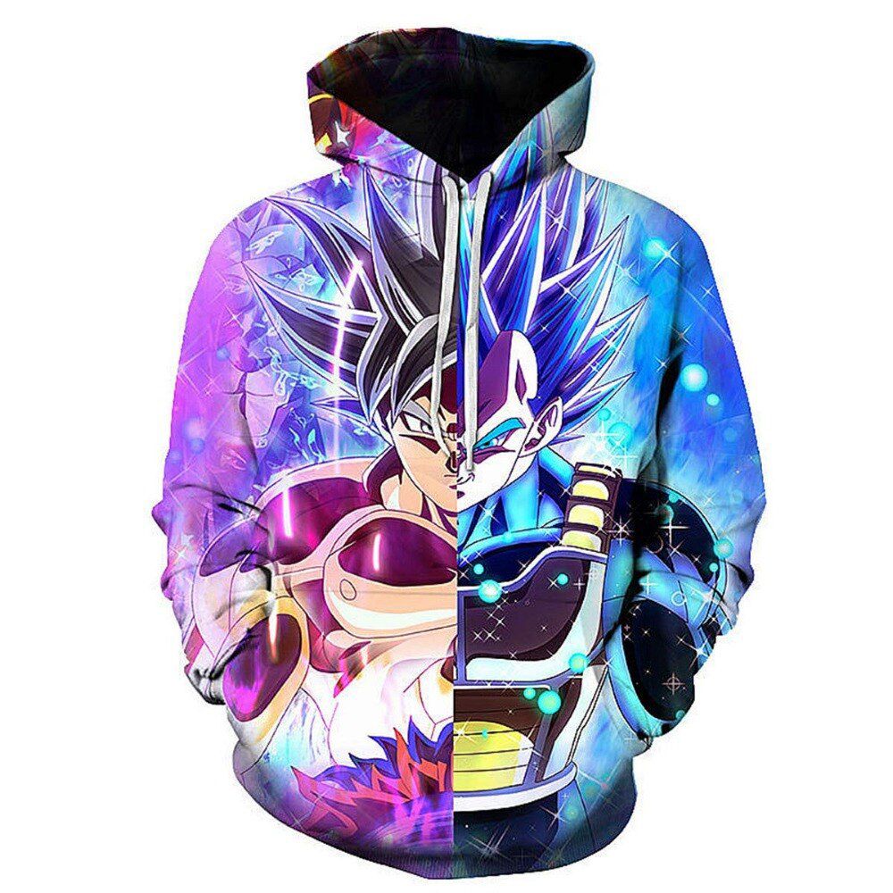 Autumn 3d Men's Hoodie Goku 3d Printing Children's Cartoon Anime Street Fashion  Hop Pullover Coat