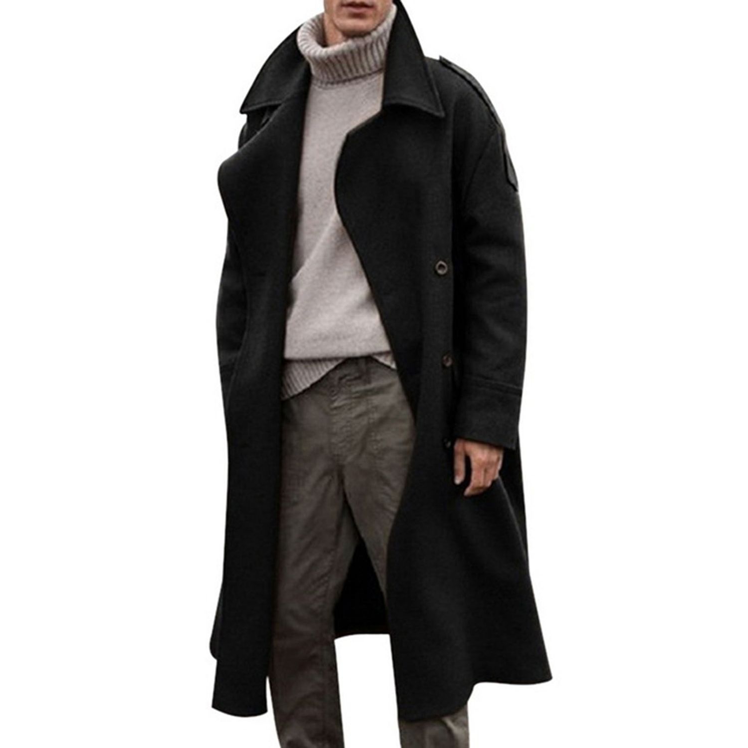 Men Coat Turn-down Collar Quick-drying Comfy Winter Jacket