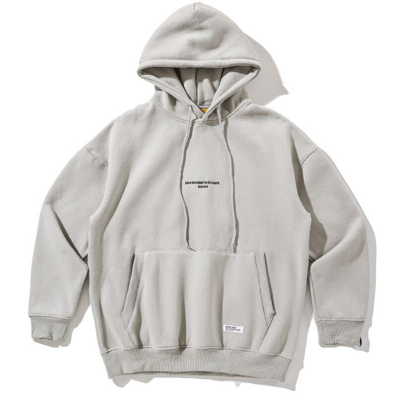 High Quality Thin Fleece Hoodie Japanese Streetwear  Hop Sweatshirt Men Clothing Korean Couple Pullover Harajuku Coat