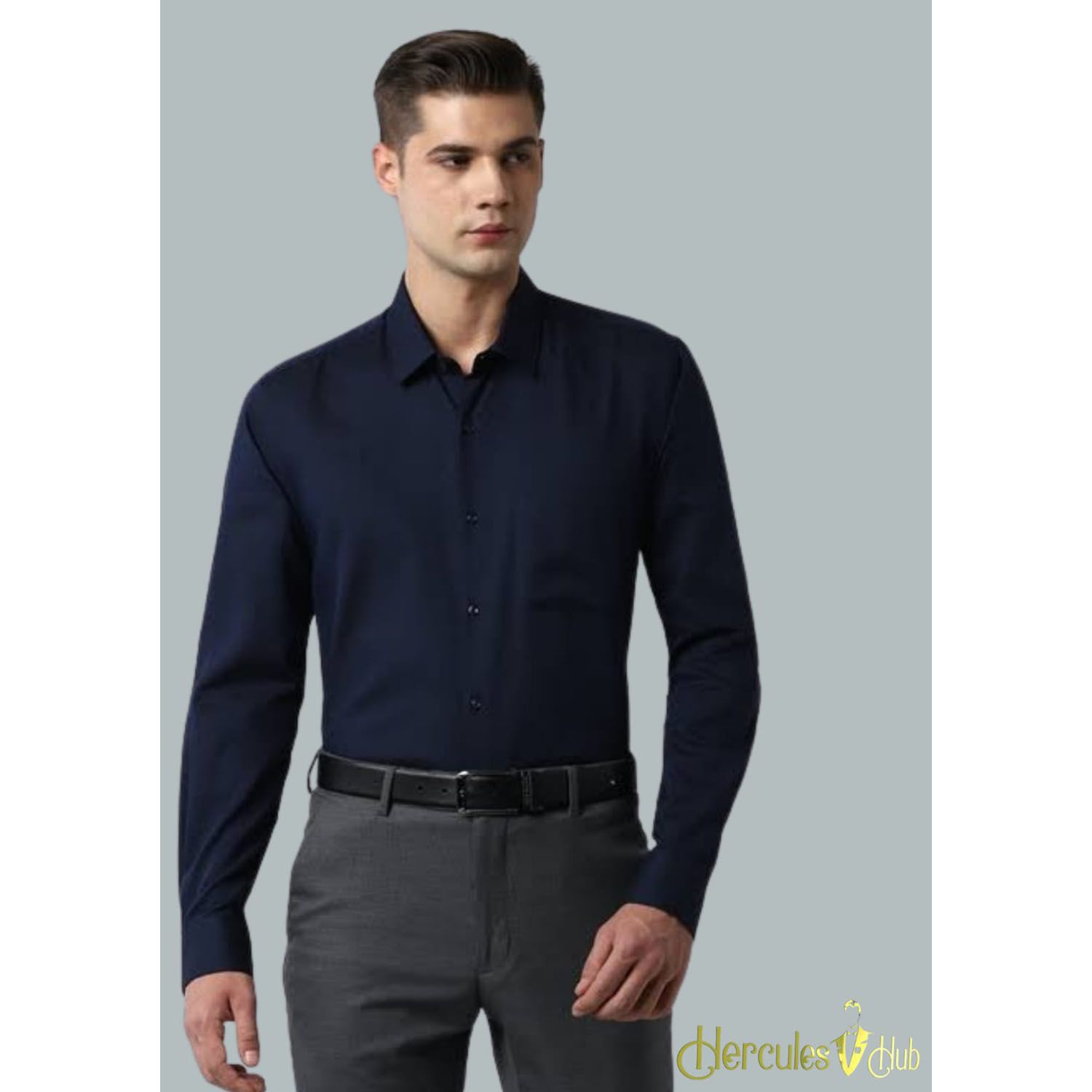 Men's Cotton Full Sleeve Casual Shirt Navy Blue Color