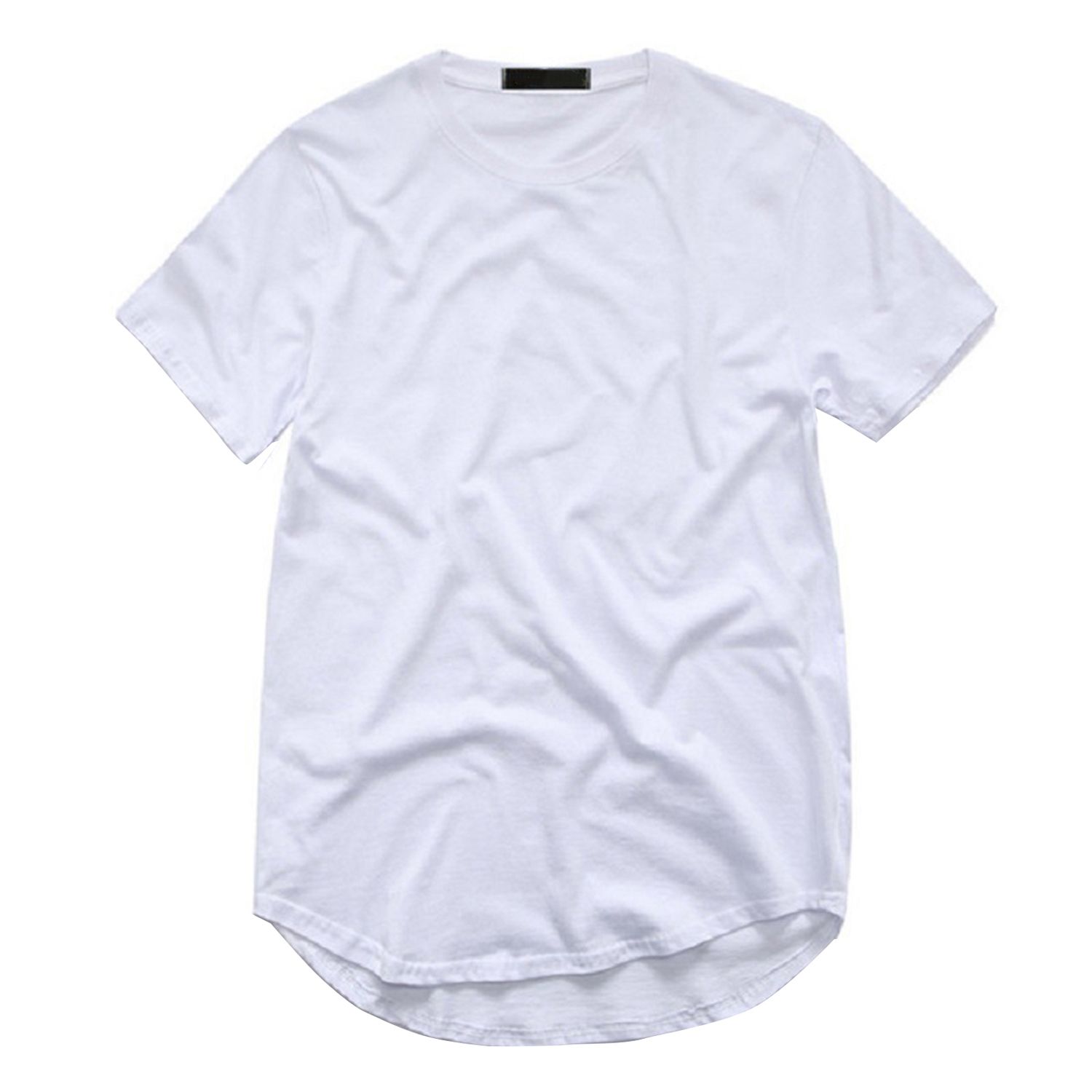 Men T-shirt Solid Color Breathable Polyester Short Sleeve Blouse Pullover for Daily Life