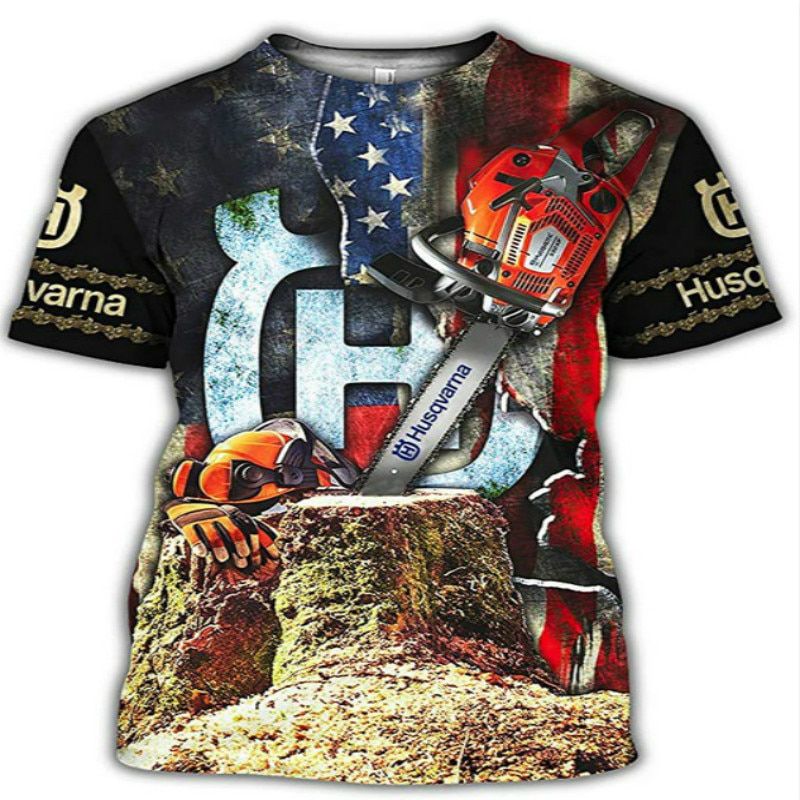 Fishing men and women 3D printing T-shirt fashion O-neck short-sleeved T-shirt funny tee summer new style
