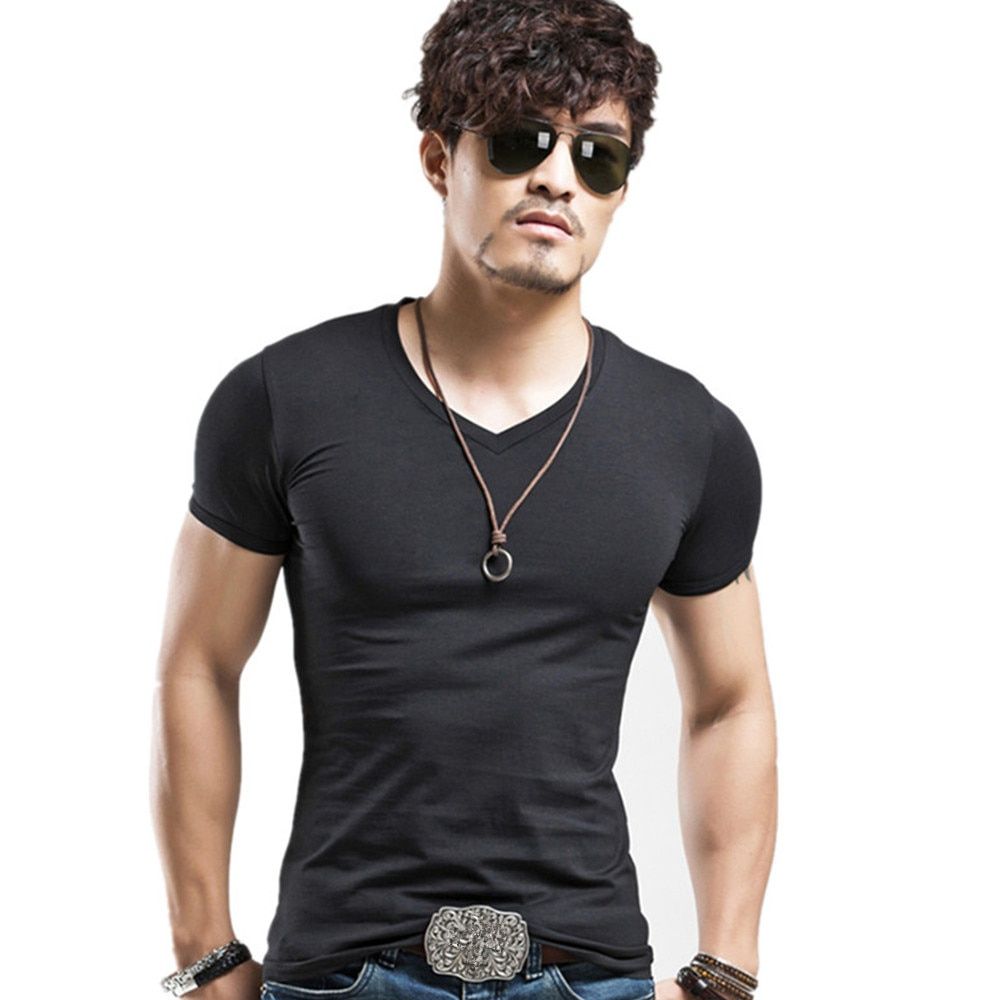 10 colors Men T Shirt Fitness Men T-shirts V neck Man T-shirt For Male Tshirts S-5XL Men T Shirts Clothing