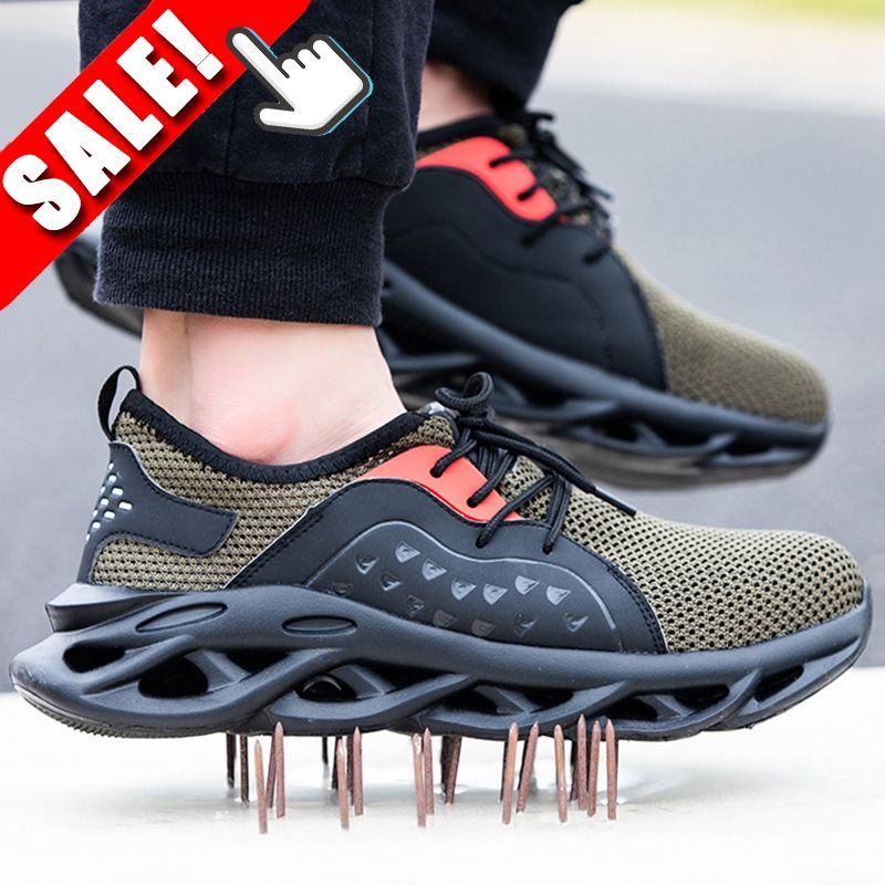 God Shoes Workwear Safety Shoes Flying Shuttle Steel Toe Cap Men's Anti-collision Anti-wear Safety Shoes Construction Site Protective Safety Boots