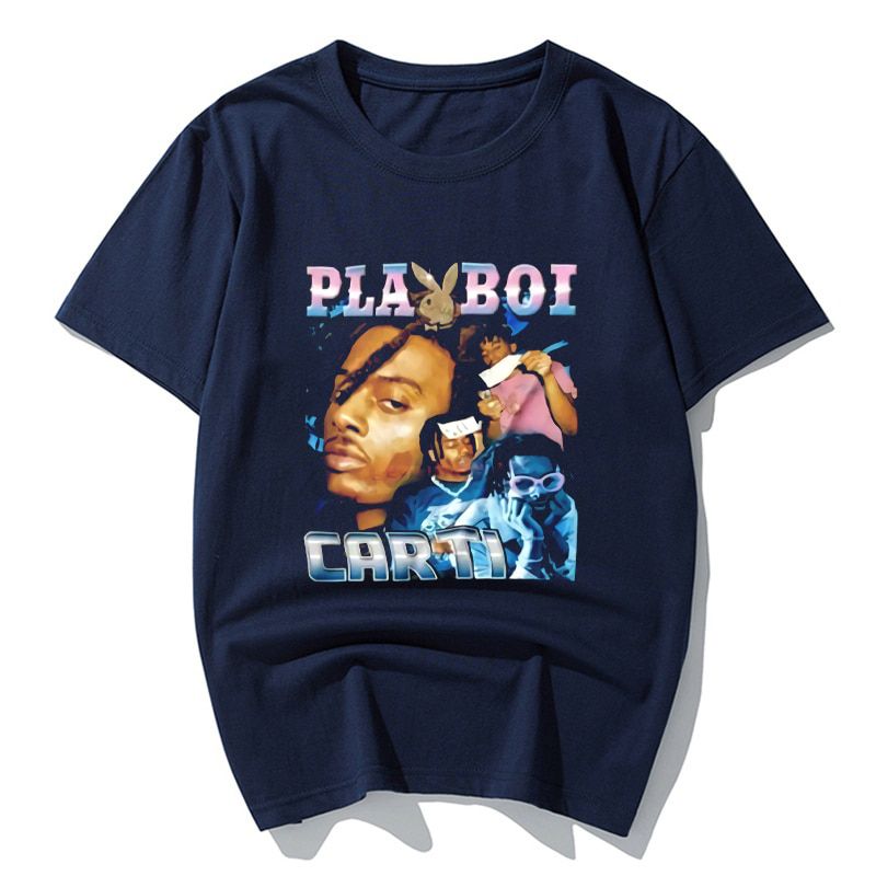 New Playboi Carti shirt T-shirt hypebeast vintage 90s rap hop t shirt Fashion Design Casual T Shirt Tops Hipster Men Clothes