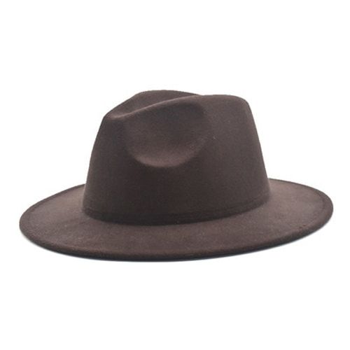 unisolid color fedora hat women's 21-color wide brim jazz top hat autumn winter British retro Panama hat