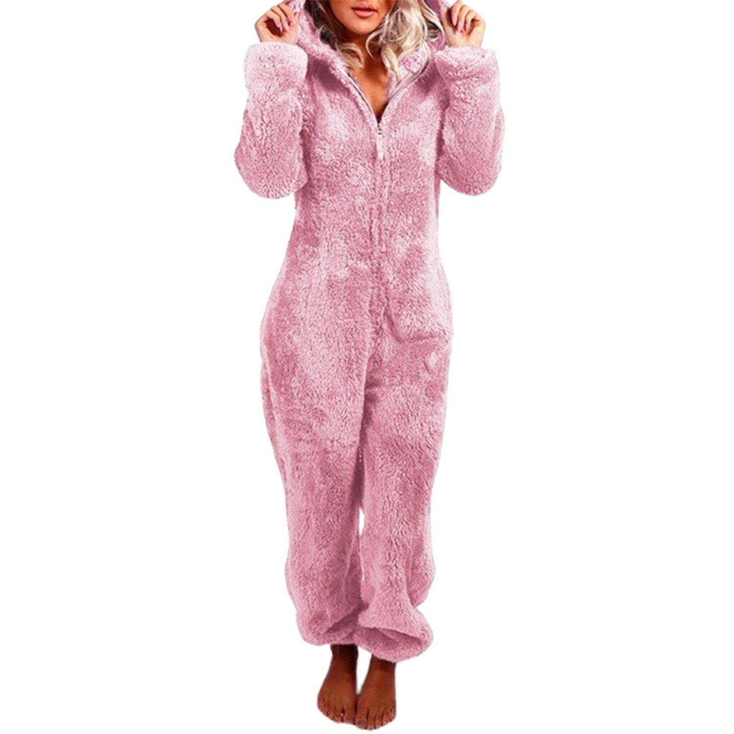 Piece Pajamas Skin-friendly Winter Long Sleeve Jumpsuits Pajamas