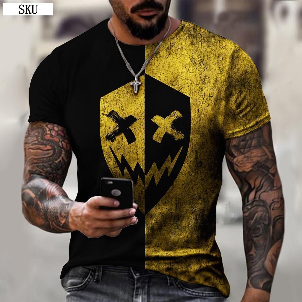 XOXO pattern 3d printed t-shirt fashion men's street casual sports shirt male O-neck oversized t-shirt  fishing