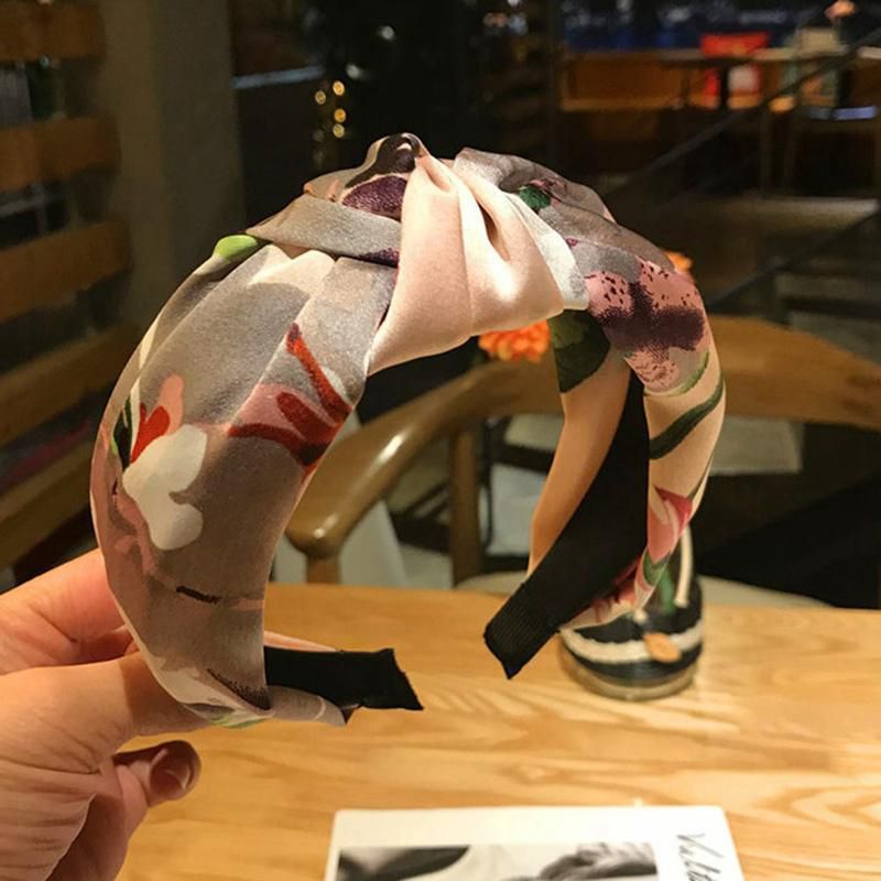 【BestGO】Women Fashion New Style Temperament Wild Widebrimmed Flower ted Headband Sweet Hair Accessories