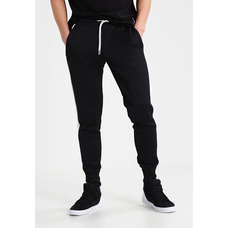Black Cotton Joggers For Men