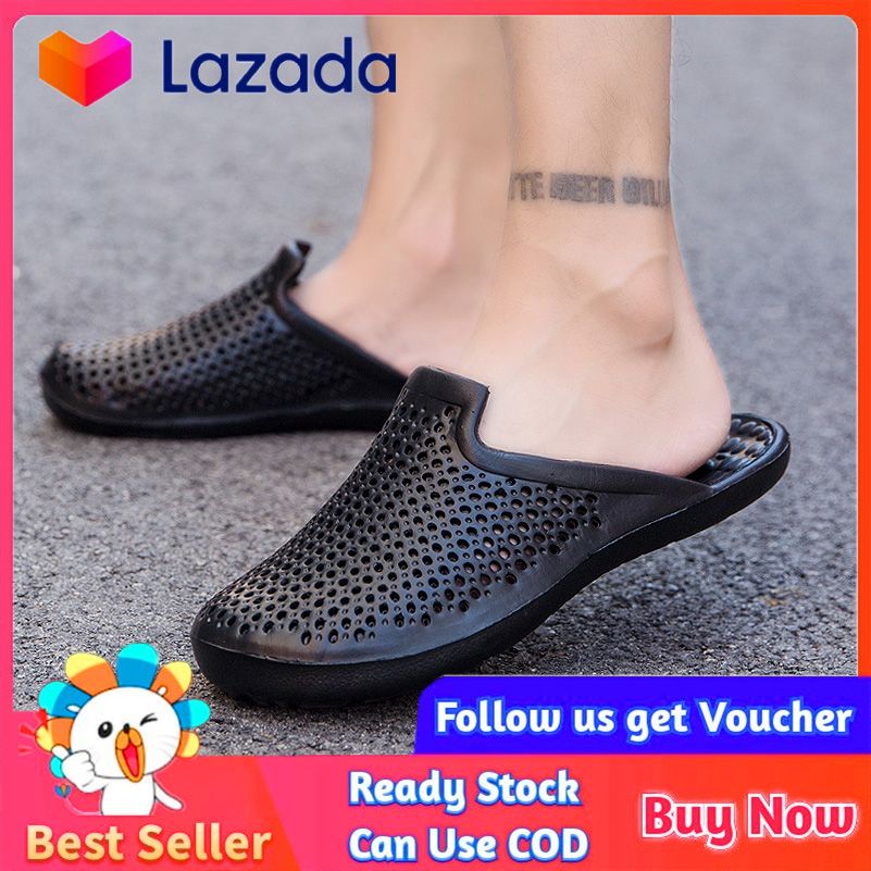 Korean Half Shoes for men Half Slippers Flat Sandals Lazy Shoes Loafers for men New Fashion Casual Shoes for men