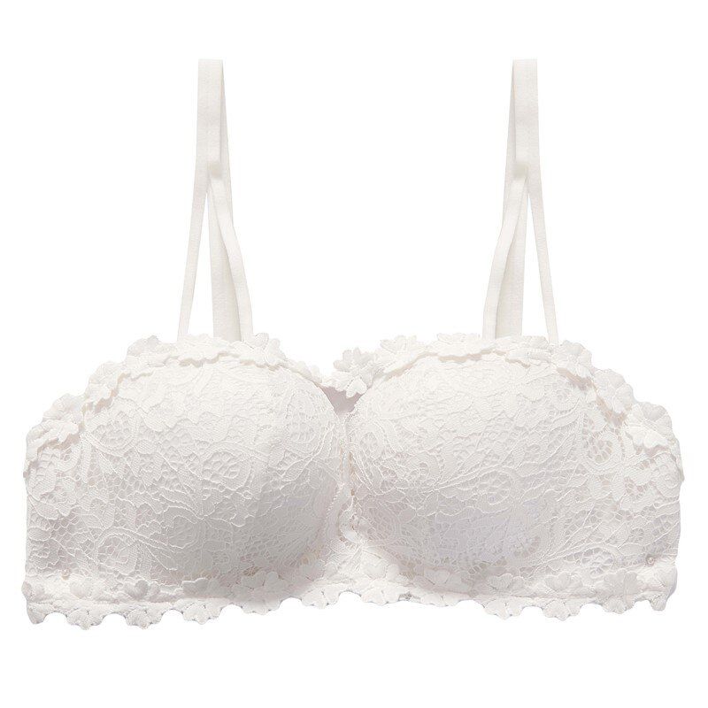 Women underwear bra fashion casual  three-dimensional petal lace breathable elastic comfortable women push up bra
