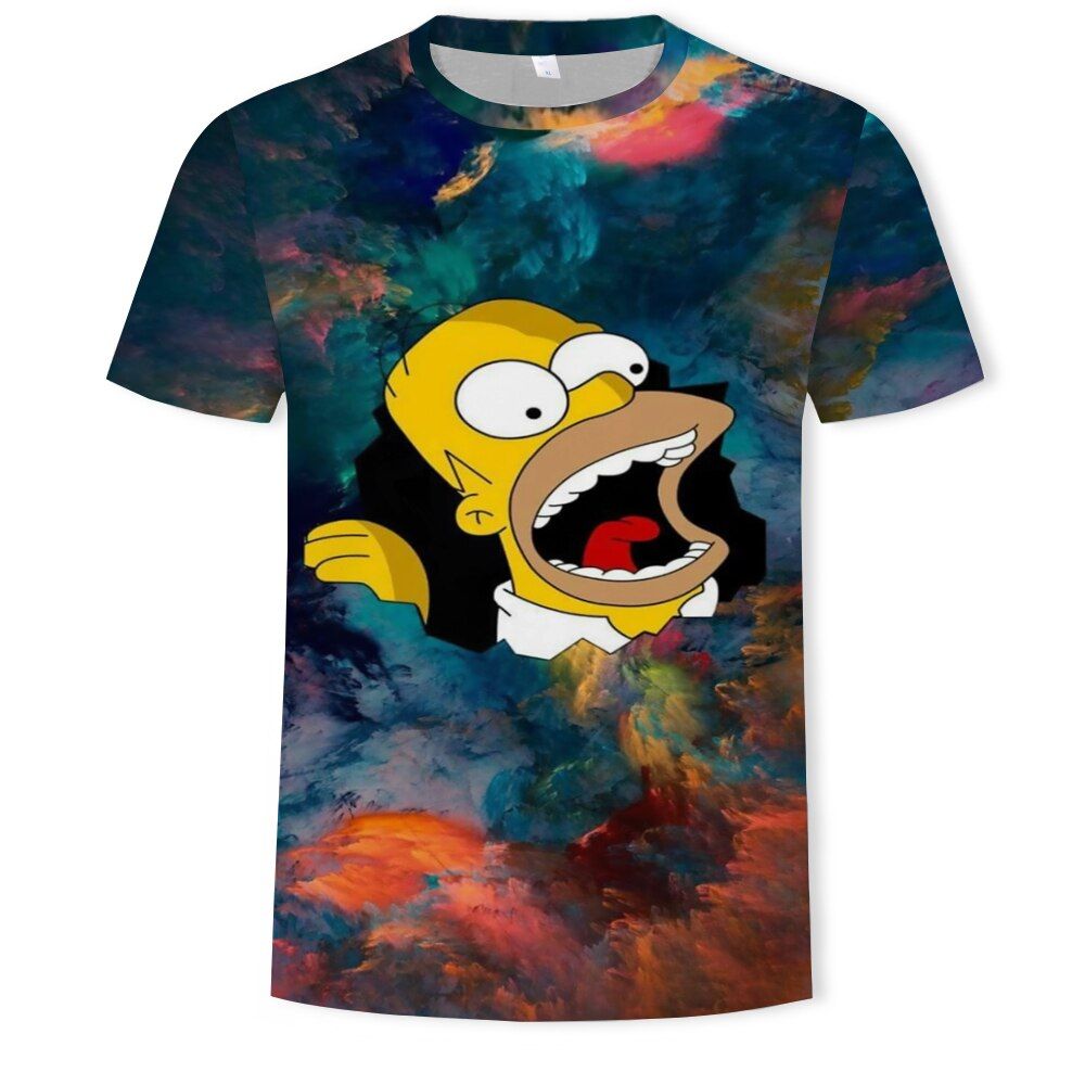 Summer men's and women's T-shirt 3d printing cartoon anime comfortable oversized T-shirt Harajuku round neck T-shirt