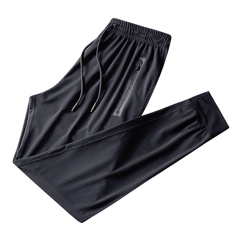 Men's pants Men Casual Pants Oversized Summer Breathable Sweatpants Elasticity Quick Drying Trousers largo Thin Mens Clothing