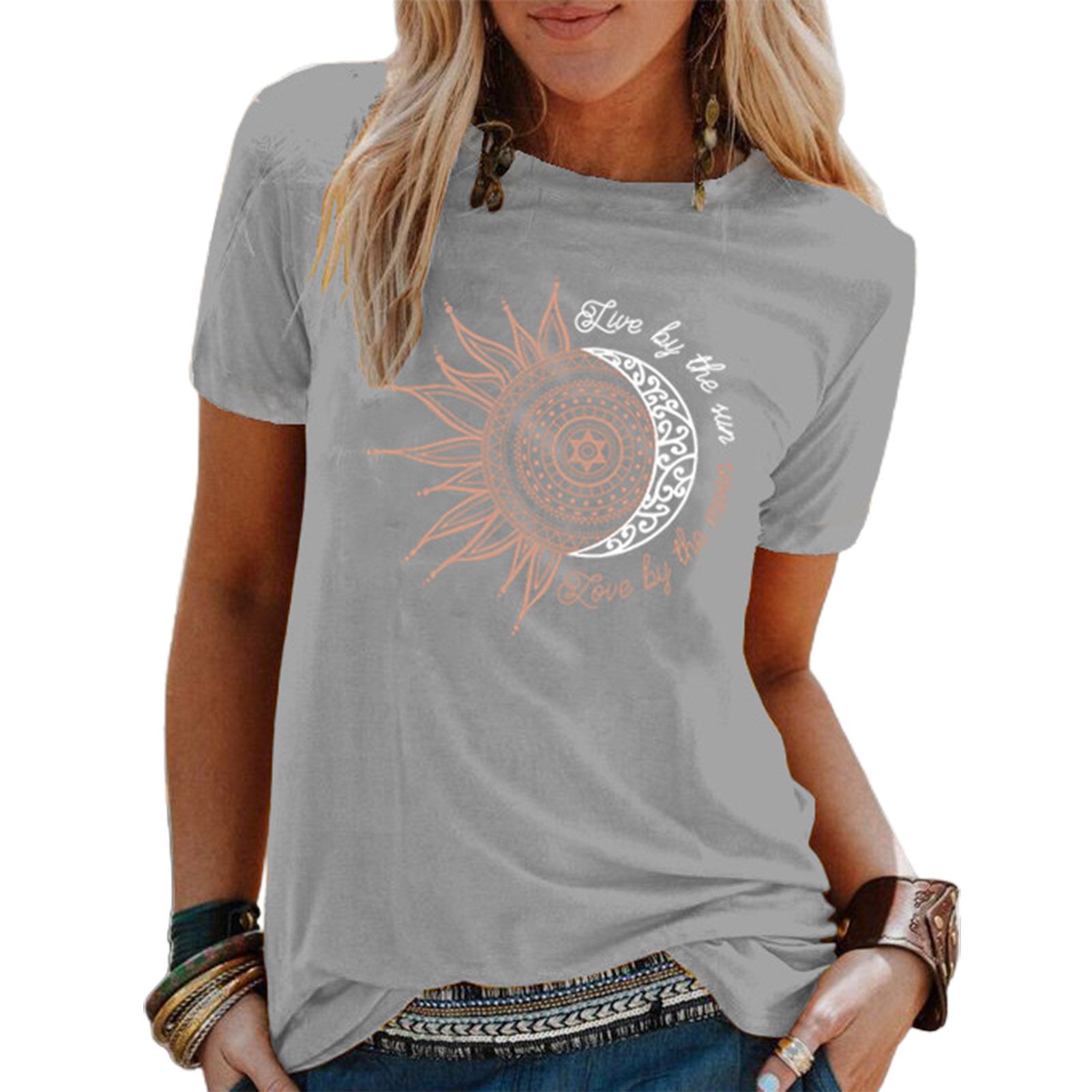 Uni T-shirts Trendy Round Neck Couple T-shirts