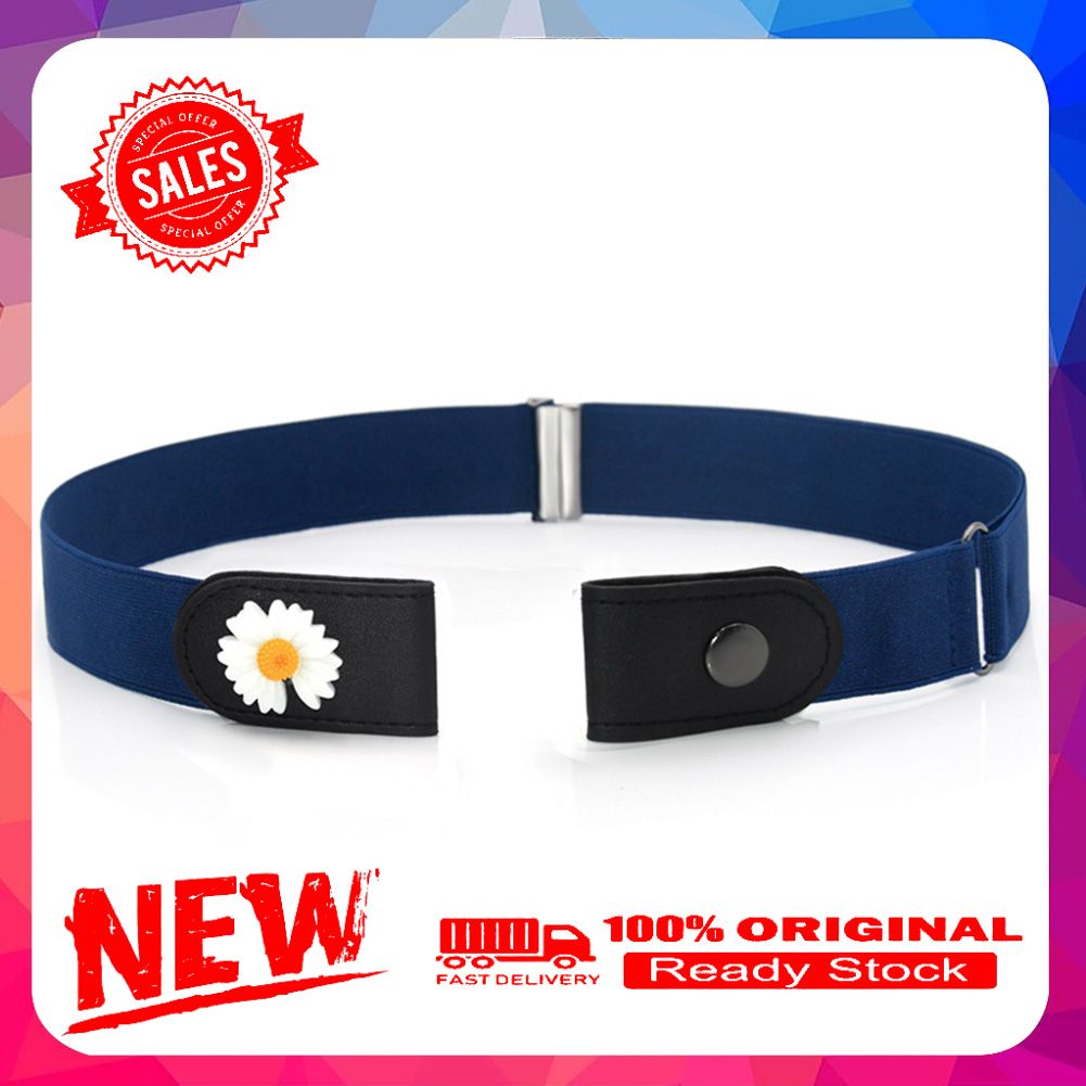 Vist Fox Women Men Buckle Free Elastic Invisible Belt Waistband for Seamless Jeans Pants