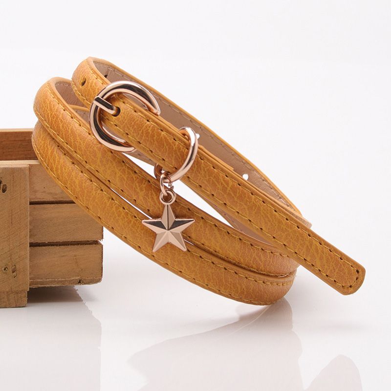 Loldeal 1.1x105cm  New Women's Decorative Pendant Thin Belt Fashion Fashionmonger Versatile Belt Female Student Pant Belt
