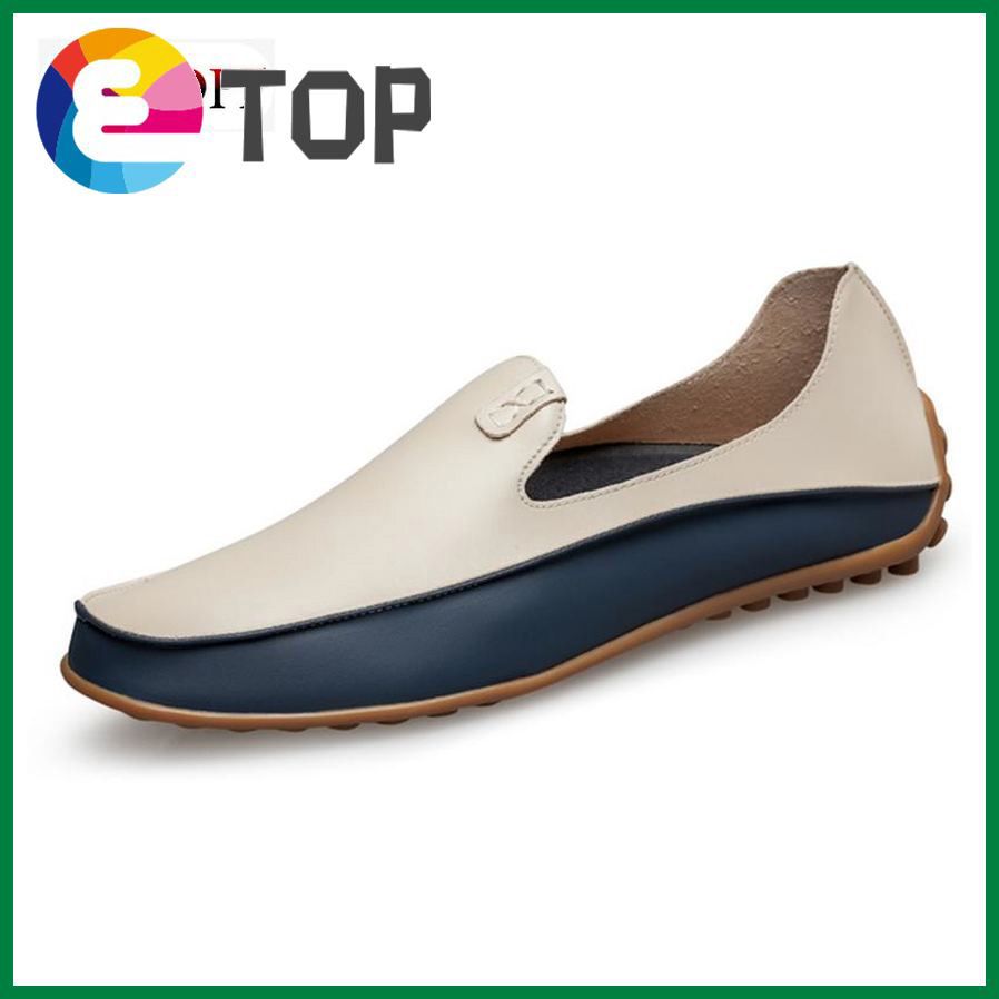 Men Driving Moccasins Casual Boat Shoes Leather Shoes Light Slip on Loafers casual light driving shoes