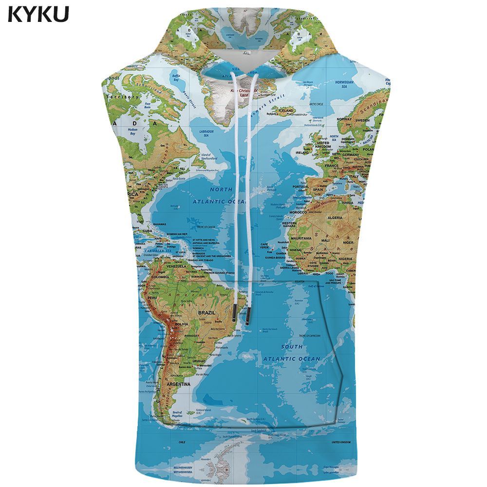 Brand Skull Sleeveless Hoodie Hop Coat PuShirt Rock Bodybuilding Sweatshirt Vest Mens Clothing Men 3d Print