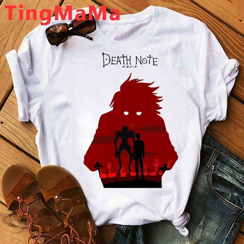 Jnese Anime T-shirt Death Note T Shirt Men Kawaii Cartoon Summer Tops Misa Amane Graphic Tees Harajuku Uni Tshirt Male