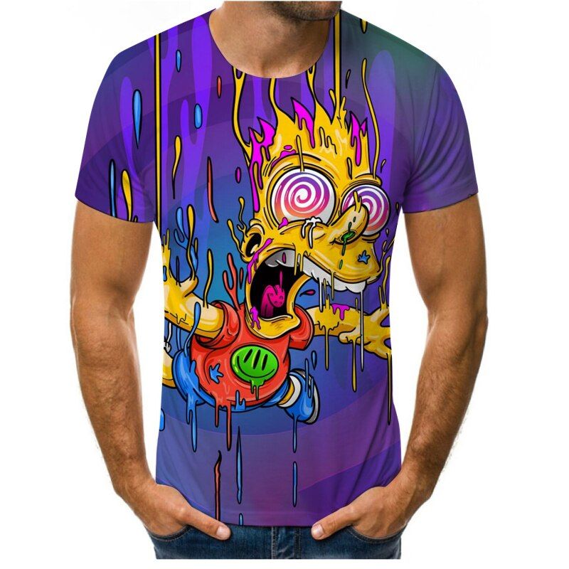 summer men's and women's T-shirt fashion 3D printing fashion casual sports T-shirt short sleeve O-neck breathable