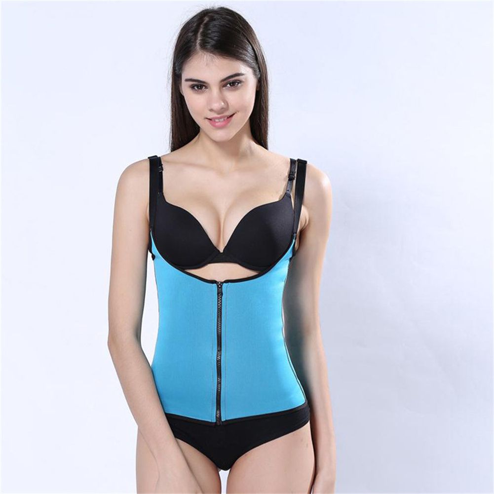 Women Breathable Corset Slimming Tummy Shapewear Abdominal Bodyshaping Vest With 360 Degree Cross Pressure Zipper Compression Waistband