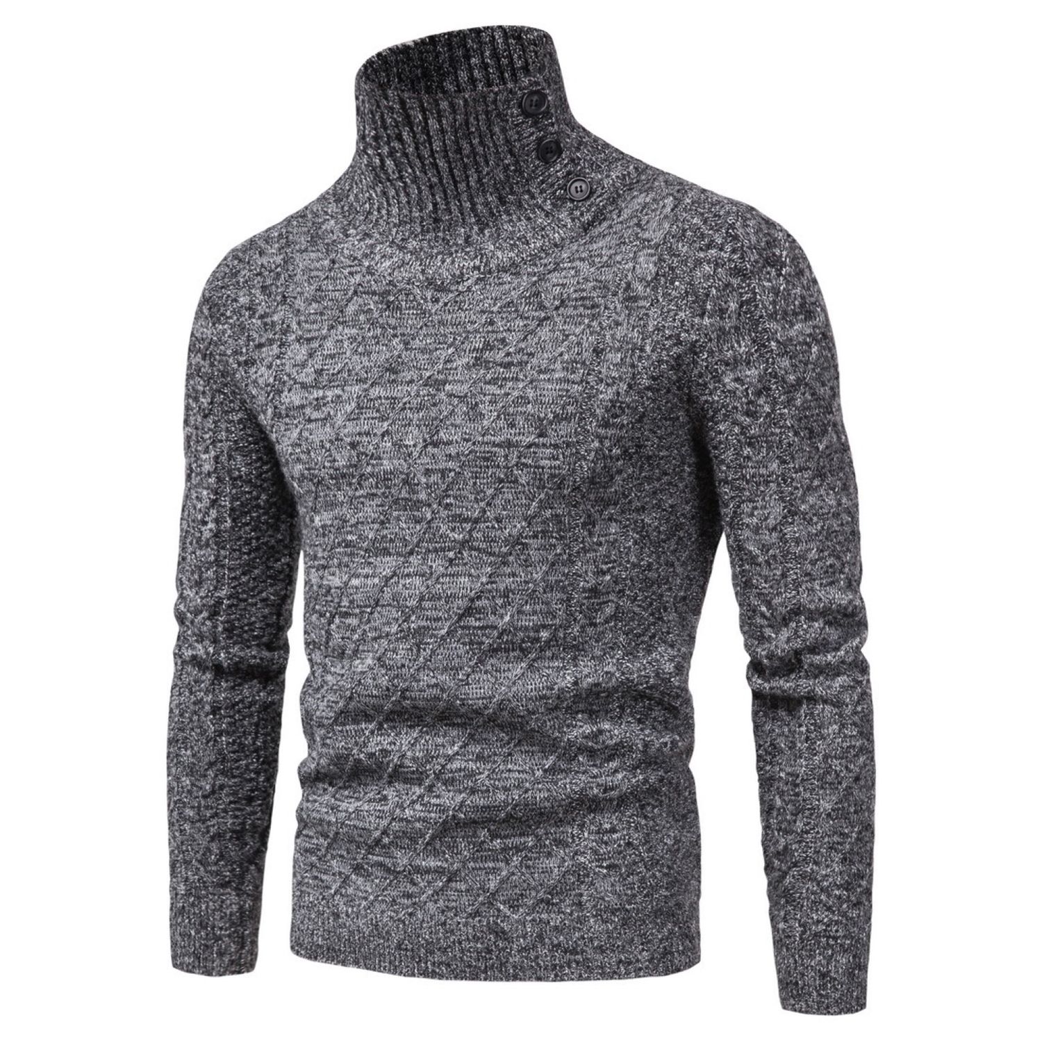 Men Sweater Solid Color Leisure Anti-Shrink Male Pullovers