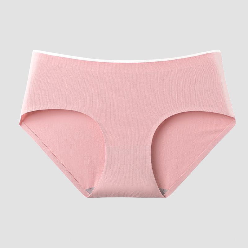 Women’s Soft Cotton Seamless Panties Comfort Mid-Waist Female Underwear Breathable Solid Color Lingerie for Girls & Women