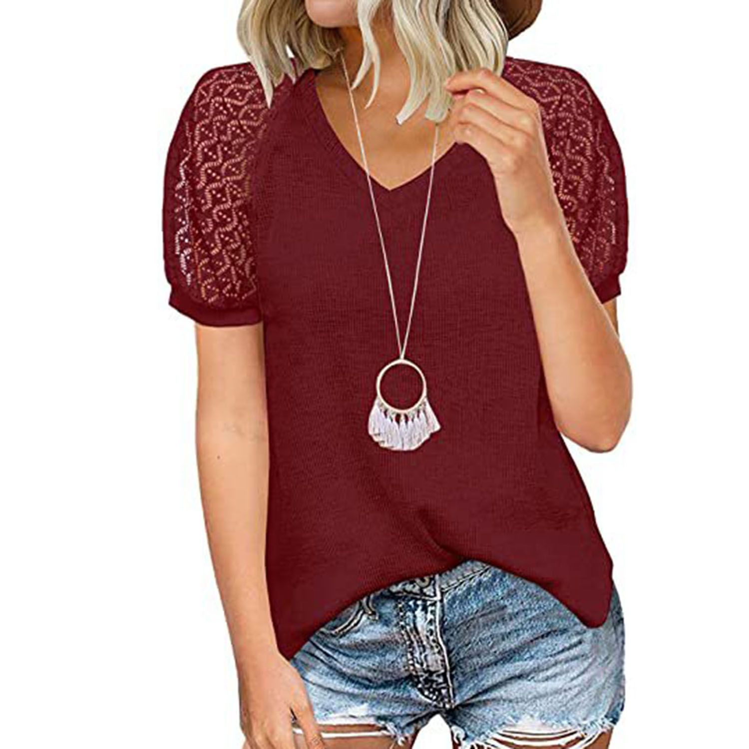 Women T-shirts Lightweight Wear Resistant Summer T-shirts