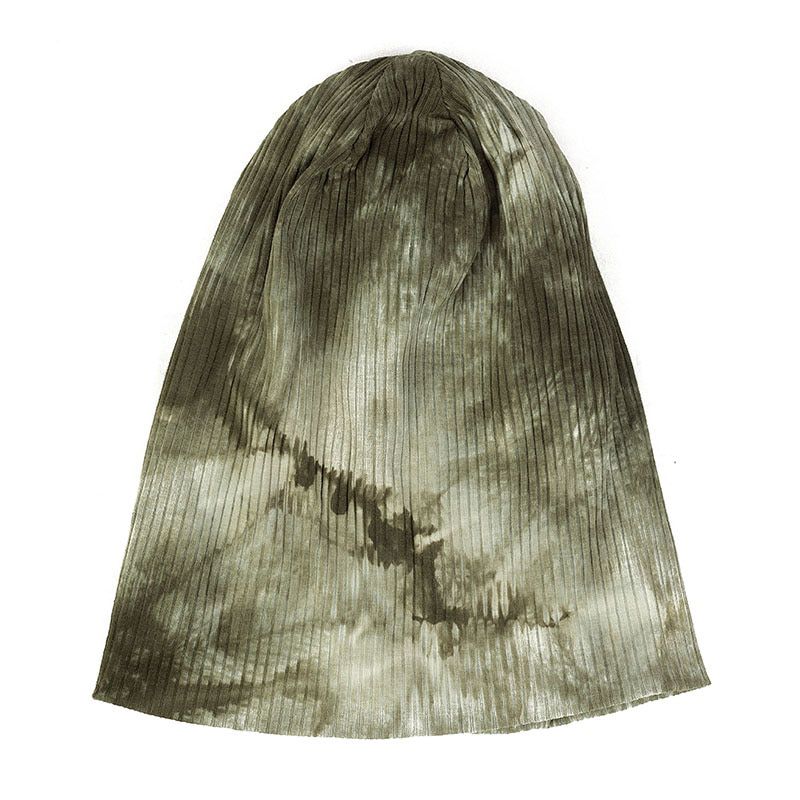 Geebro Casual Cotton Ribbed Tie Dye Beanies Hats And Caps For Women Men Autumn Winter slouch Hats Ladies Plain Skullies Gorras