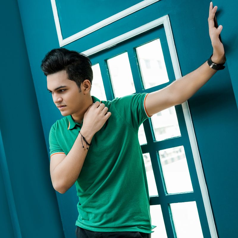 Green Tipping Polo For Men
