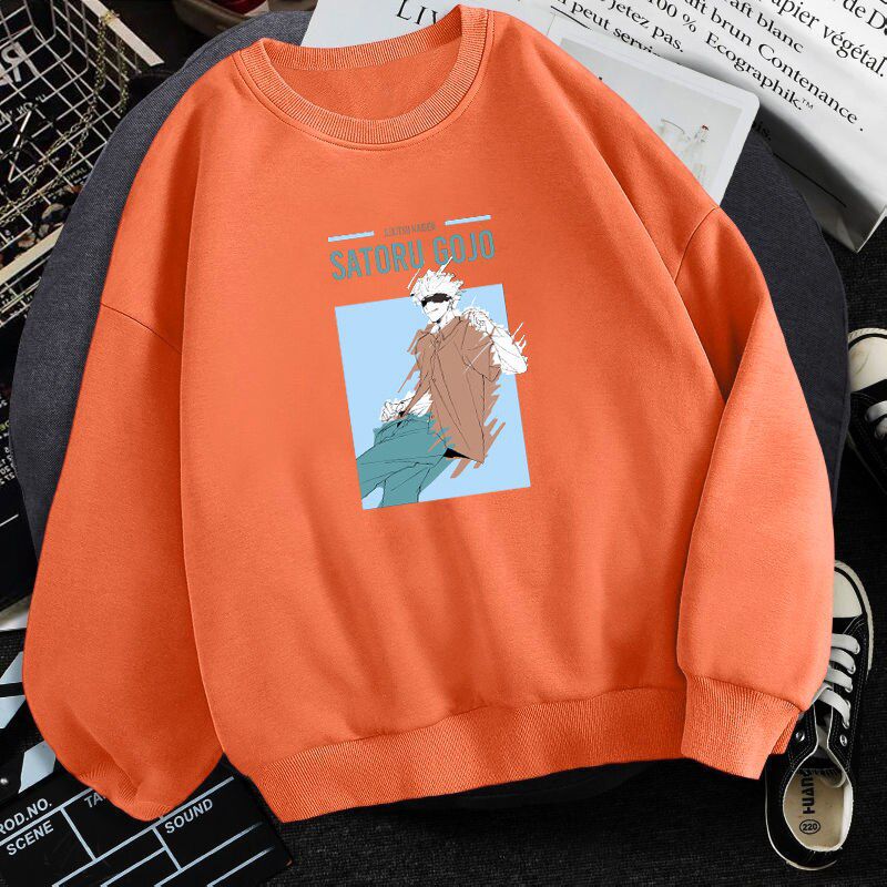 Satoru Gojo Anime Printed Sweatshirts Man Trendy Fashion Hoodies Comic Jujutsu Kaisen Harajuku  Hop Streetwear Hoody