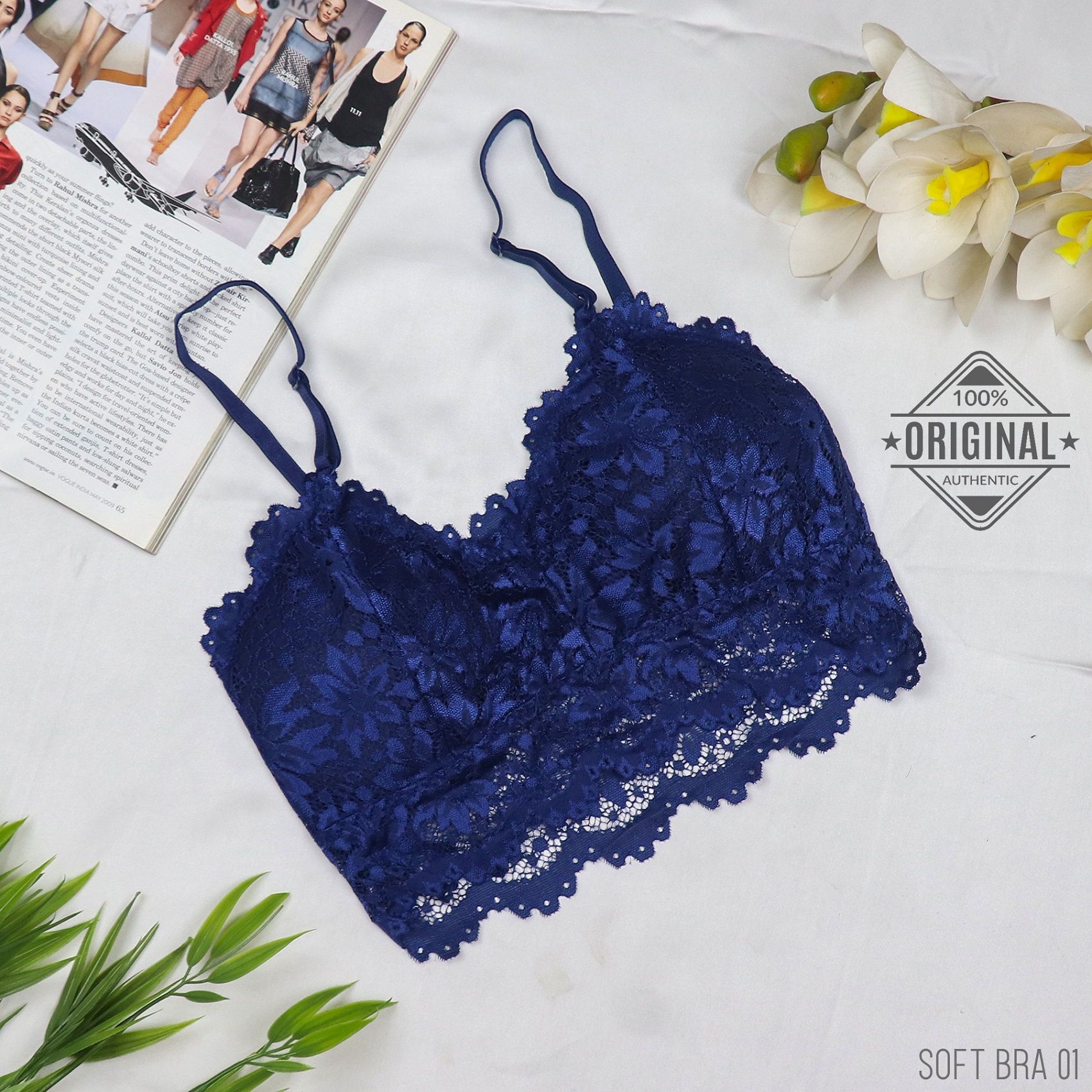 100 % Imported Premium Quality Fancy Floral Lace Design Bra for Women