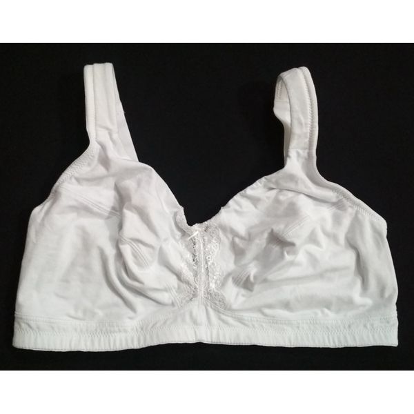 Non Foam Wire Free Cotton Full Coverage Bra White Color for Women