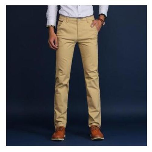 Solid Khaki Black Pants Men Pantalon Homme New Design Casual Men Pants Cotton Slim Pant Straight Trousers Fashion Business 28-40