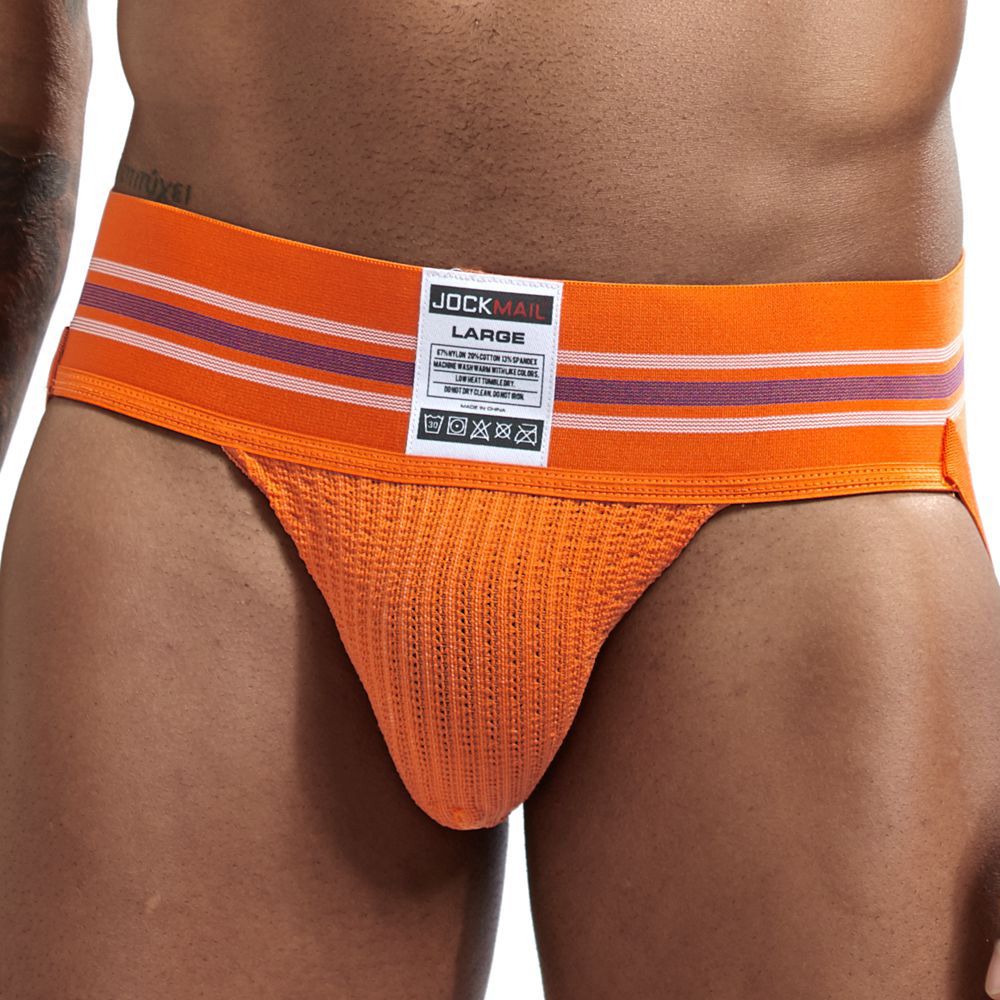 JOCKMAIL Sexy Men Briefs Athletic Jock Strap Supporter Men Jockstrap Naturally Contoured Waistband 7 Colors M-XXL SIZE