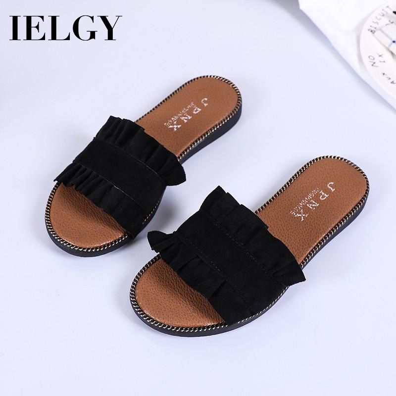 Baotou Half Slippers Slippers Women's Summer Outerwear Flat-Bottom No Heel Cool Trawl(null)