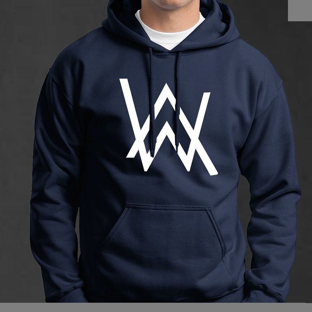 NAVY BLUE Full Sleeves Cotton Hooddies For Man