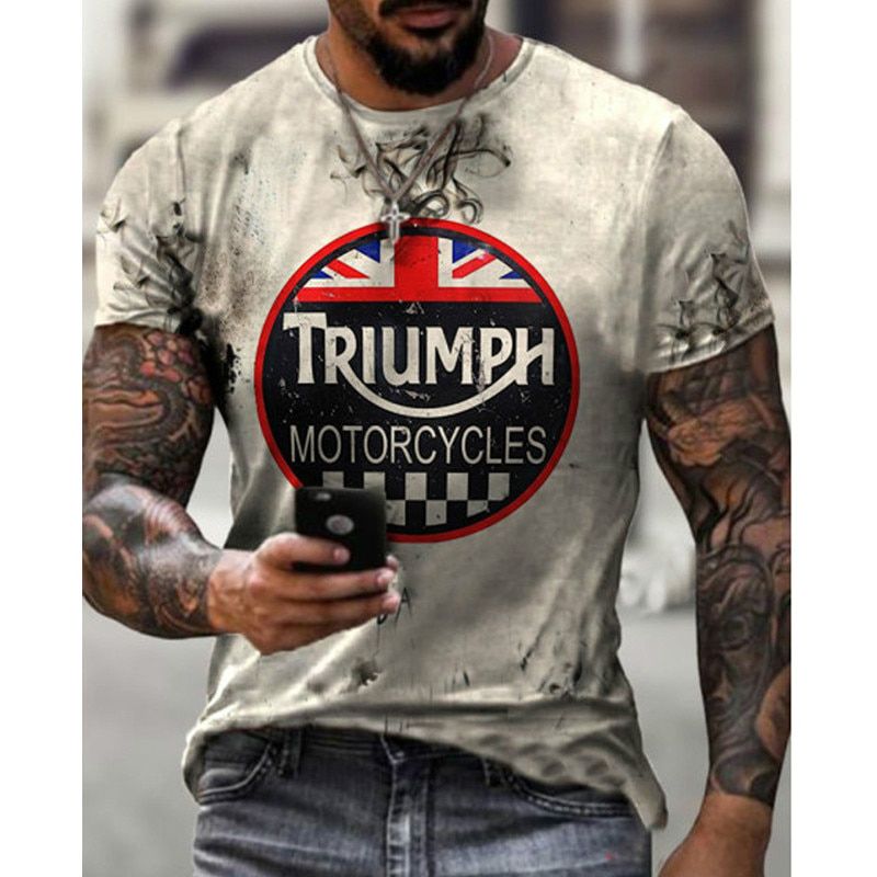 Summer Men's T-Shirt European And American Street Fashion 6  Shiel 3D Printed Clothes, Loose Large Size Quick-Drying T-Shirt