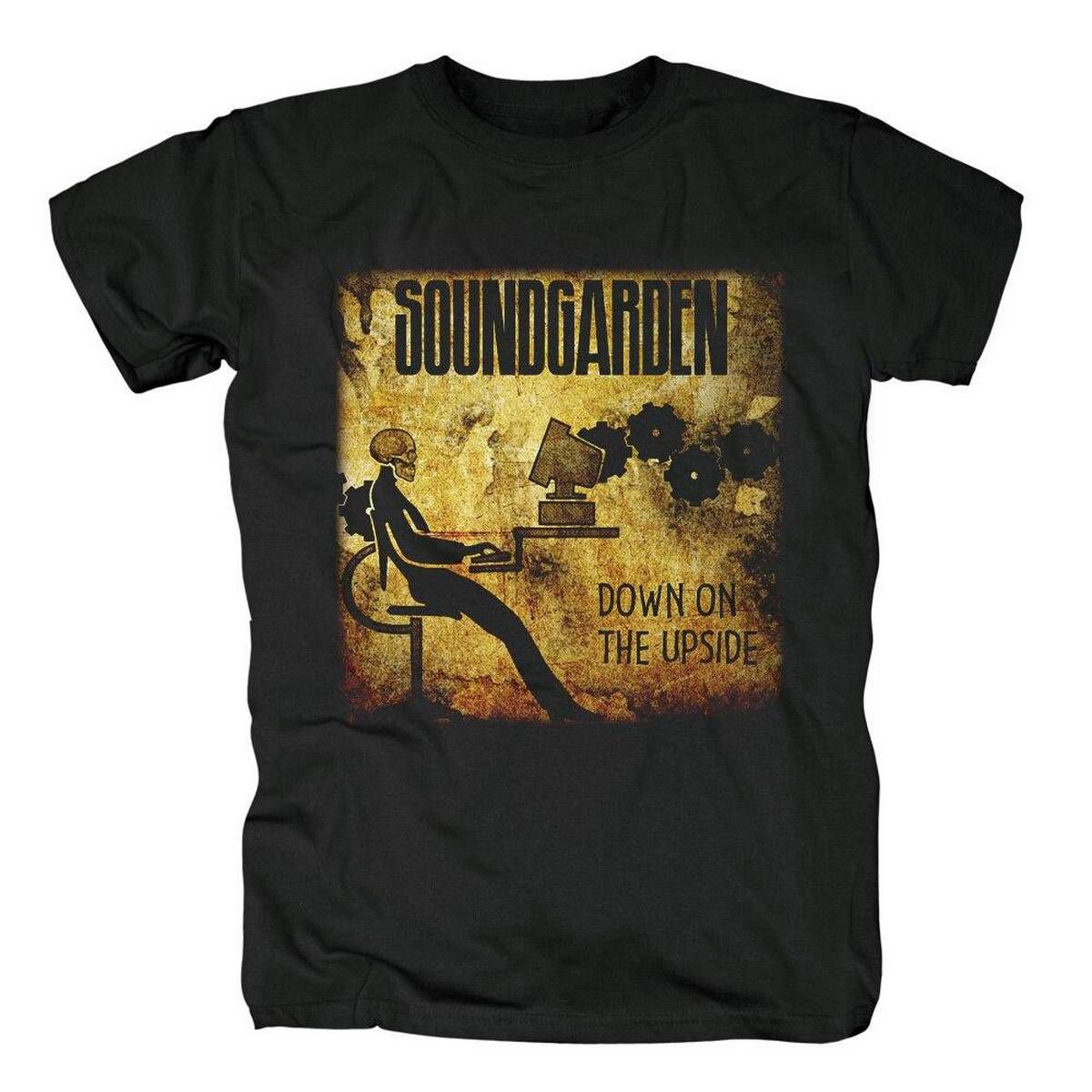 Bloodhoof Soundgarden Rock Band Logo Men Black Music T shirt Asian Size