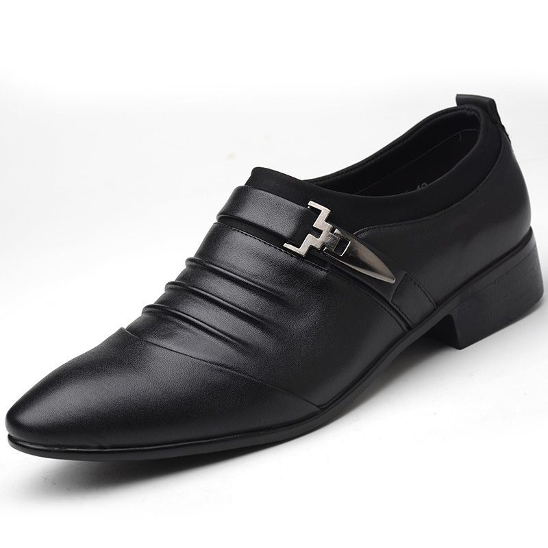 Men Set Business Dress Shoes PU Leather Pointed Toe Oxfords Shoes
