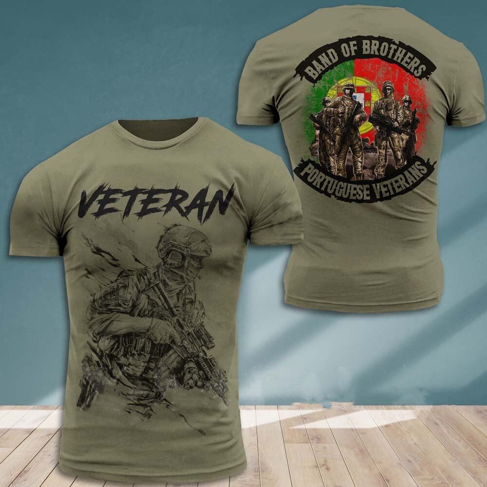 Summer Men's T-shirt Spanish and Portuguese Soldiers 3D Printed Shirt Tops--VETERAN Special Forces Casual